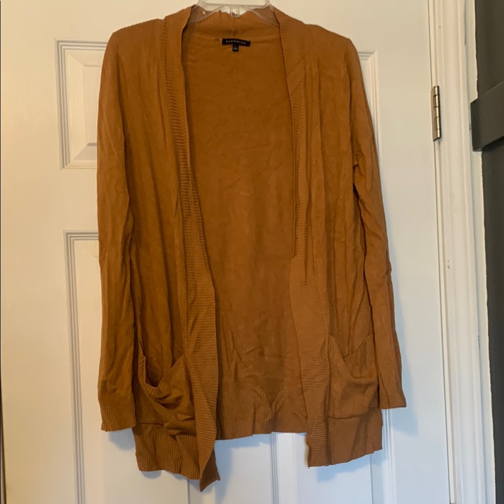 Women's Camel Colored Sweater Cardigan